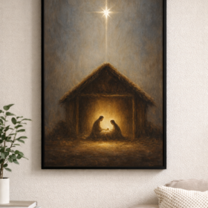 Noel Doğuşu Baskısı – Bebek İsa'nın Beşik Sahnesi (Dijital İndirme)