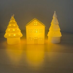 Dekoratif LED Işıklı Mini Yılbaşı Evi