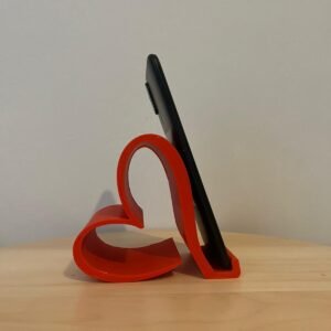 Kalp şeklinde telefon tutacağı, standı