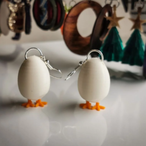 Paskalya bayramına özel ayaklı yumurta küpe