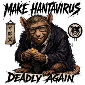 "Make Hantavirus Deadly Again" - T- shirt, poster, mug design - 2400 x 2400 pixels 300 DPI - Politic Meme