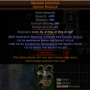 Runes of Aldur - Morior Invictus - 5 socket - Spirit/Mana/Resist