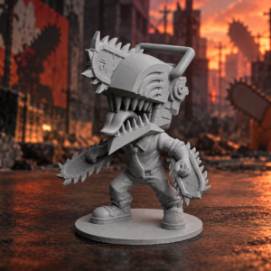 Denji Unleashed: The Ultimate Chainsaw Man Chibi